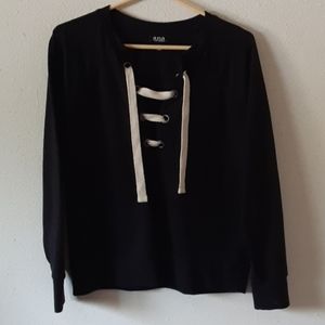 Front lace up sweater